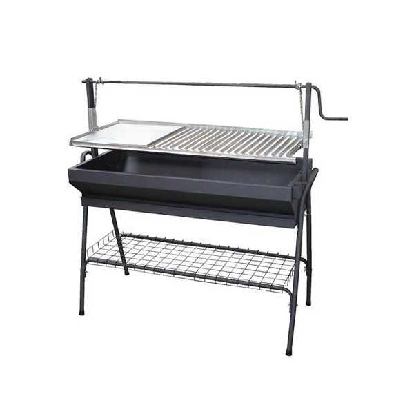 Barbacoa con Parrilla Plancha Inoxidable y Elevador 60x5 IMEX