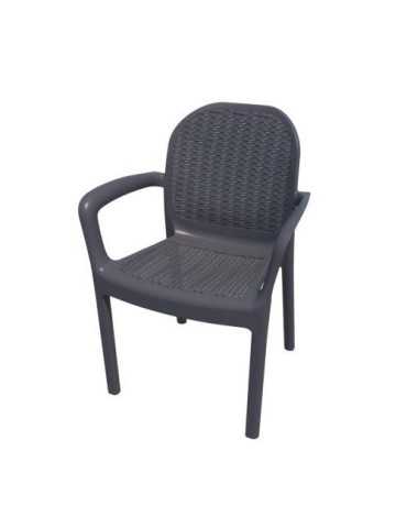 Sillon Elegante Ratan Antracita 8298-06 GARDENLIFE