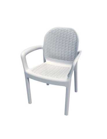 Sillon Miranda Ratan Blanco 8298-01 GARDENLIFE
