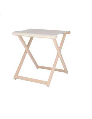 Taburete Director Sin Barniz con Lona Cruda 19202 ARANAZ