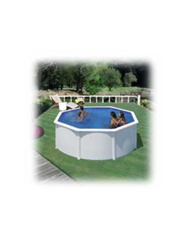 Piscina Desmontable de Acero Redonda Blanca con Depuradora de Arena Ø300x120 cm Gre Kit300eco GRE