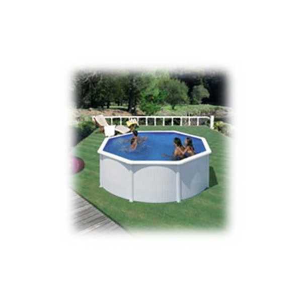 Piscina Desmontable de Acero Redonda Blanca con Depuradora de Arena Ø300x120 cm Gre Kit300eco GRE