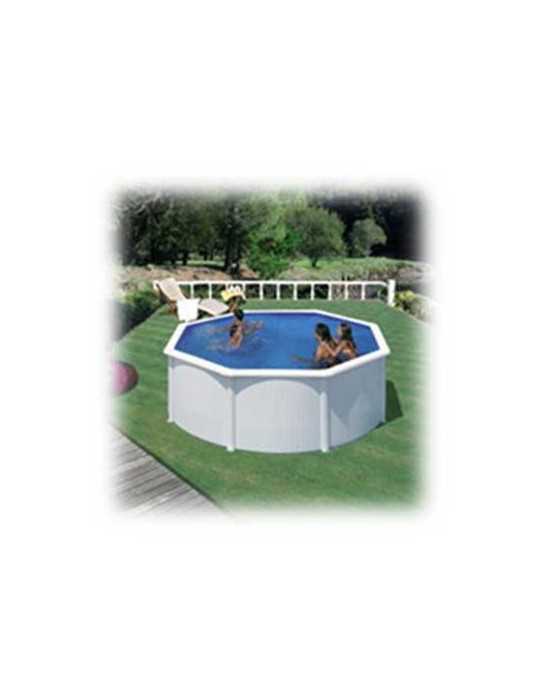 Piscina Desmontable de Acero Redonda Blanca con Depuradora de Arena Ø300x120 cm Gre Kit300eco GRE