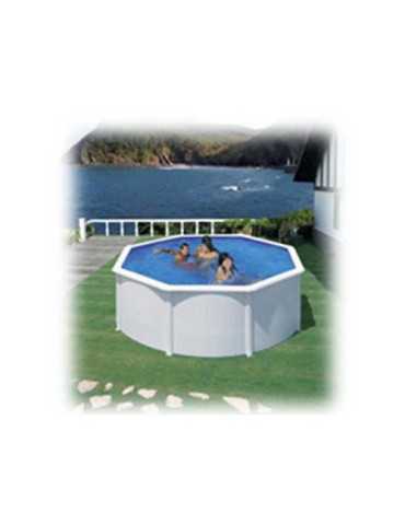 Piscina Desmontable de Acero Redonda Blanca con Depuradora de Arena Ø350x120 cm Gre Kit350eco GRE