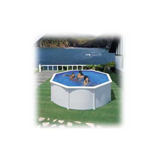 Piscina Desmontable de Acero Redonda Blanca con Depuradora de Arena Ø350x120 cm Gre Kit350eco GRE