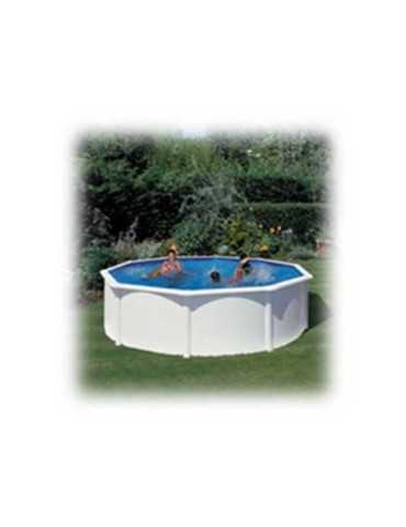Piscina Desmontable de Acero Redonda Blanca con Depuradora de Arena Ø460x120 cm Gre Kit460eco GRE