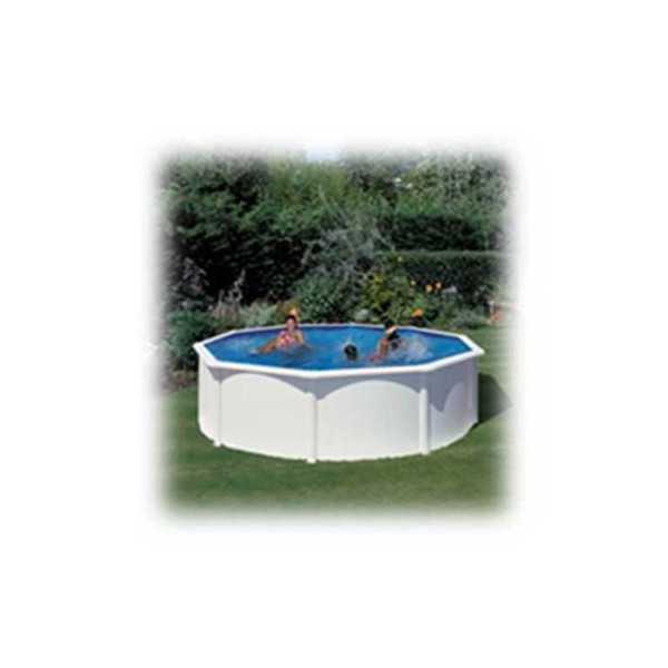Piscina Desmontable de Acero Redonda Blanca con Depuradora de Arena Ø460x120 cm Gre Kit460eco GRE