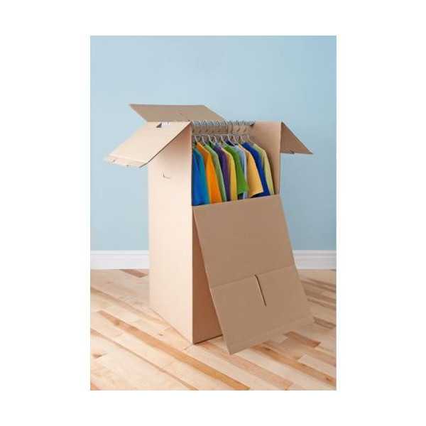 Caja Carton Mudanza Armario 50x50x120cm 80023 FUN&GO