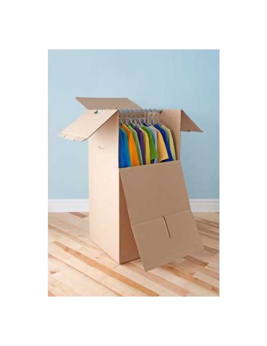 Caja Carton Mudanza Armario 50x50x120cm 80023 FUN&GO
