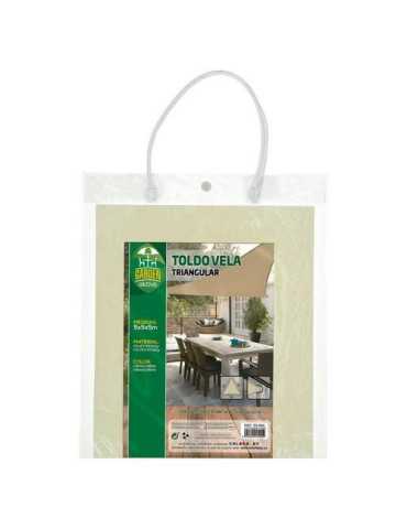 Toldo Sombreo Triangular Poliester 5x5x5 M - Crema COLOR BABY