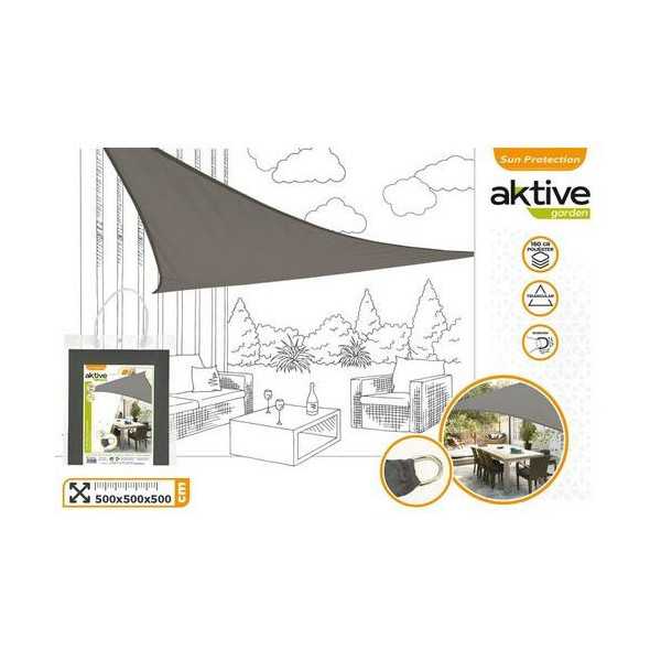 Toldo Sombreo Triangular Poliester 5x5x5m Antracit COLOR BABY