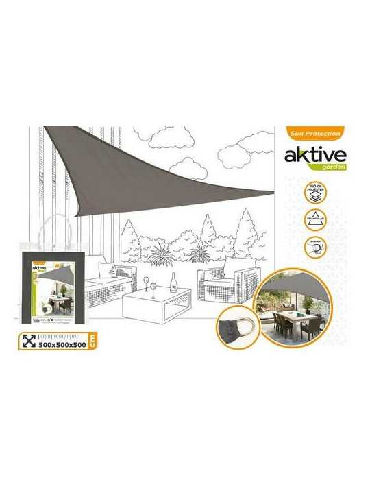 Toldo Sombreo Triangular Poliester 5x5x5m Antracit COLOR BABY