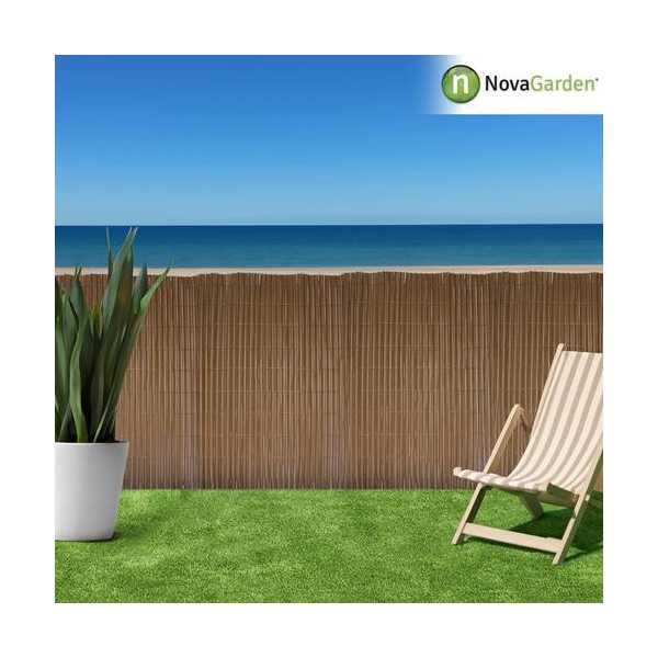 Cañizo Pvc Doble Cara 14mm 1x3m Premium Marron NOVARTIX