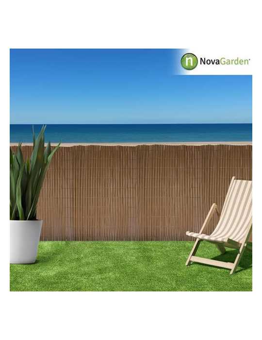 Cañizo Pvc Doble Cara 14mm 1x3m Premium Marron NOVARTIX