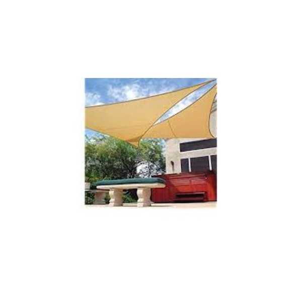 Kit Sombreo Poliester Triangular 3,6x3,6x3,6 Beige NOVARTIX