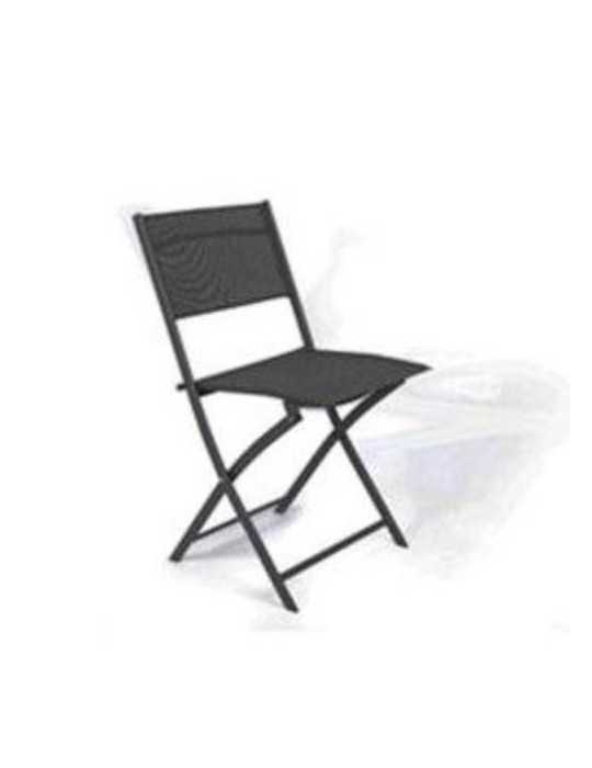 Silla Plegable Elea Gris Oscuro Tex/Acero SIMON