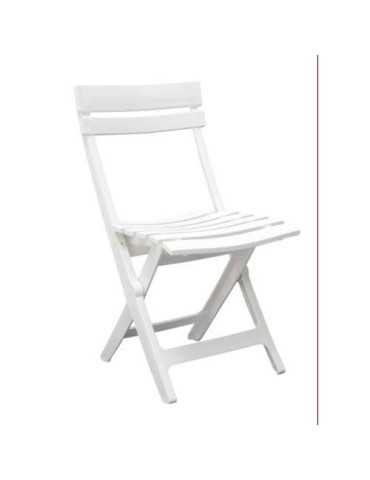 Silla Miami Plegable Blanco 80x42x50cm. 49036096 GROSFILLEX