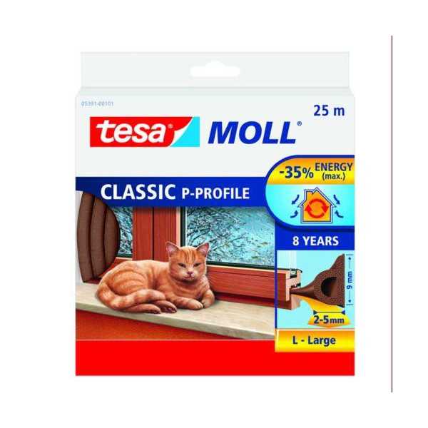 Burlete de Tubo P 25M x 9 MM Marrón 5391 TESAMOLL