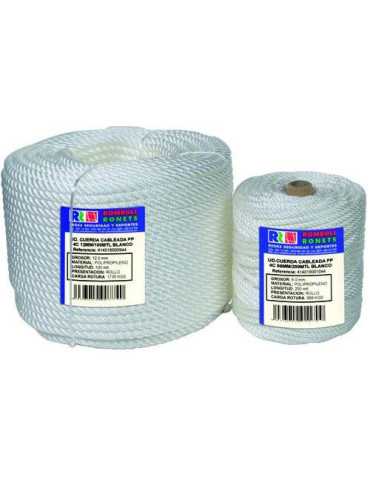 Cuerda Cableada PP. 4 Cabos 8 mm. Bco.100 M. ROMBULL