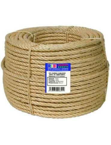 Cuerda Cableada Sisal 4 Cabos 8 mm. 100 M. ROMBULL