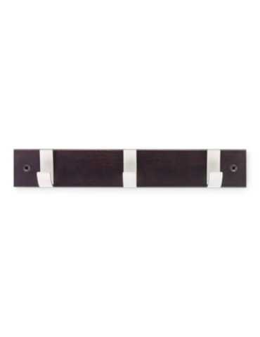Colgador Haya 3 Ganchos Acero/Wengue 3703-0 INOFIX