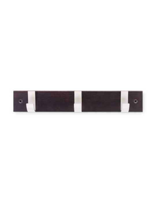 Colgador Haya 3 Ganchos Acero/Wengue 3703-0 INOFIX