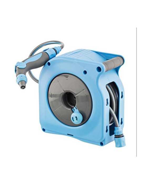 Mini Enrollador Manual Aquacom con 10m. Azul FITT