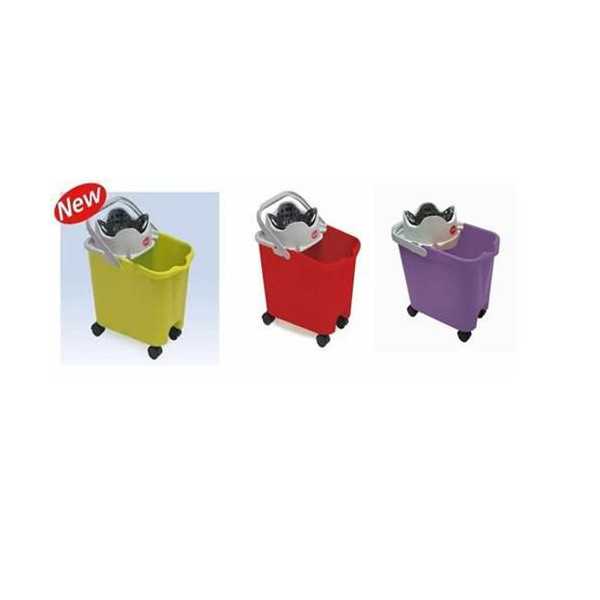 Cubo con Ruedas+Escurridor Autom. 14 L.33611 Lila RAYEN