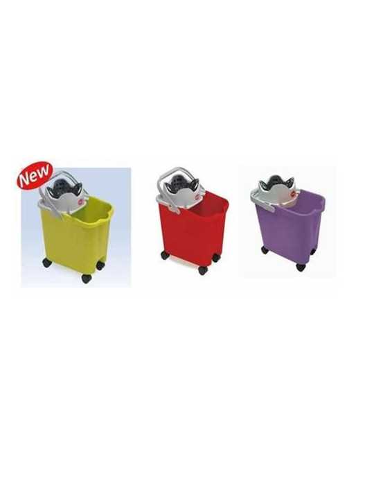 Cubo con Ruedas+Escurridor Autom. 14 L.33611 Lila RAYEN