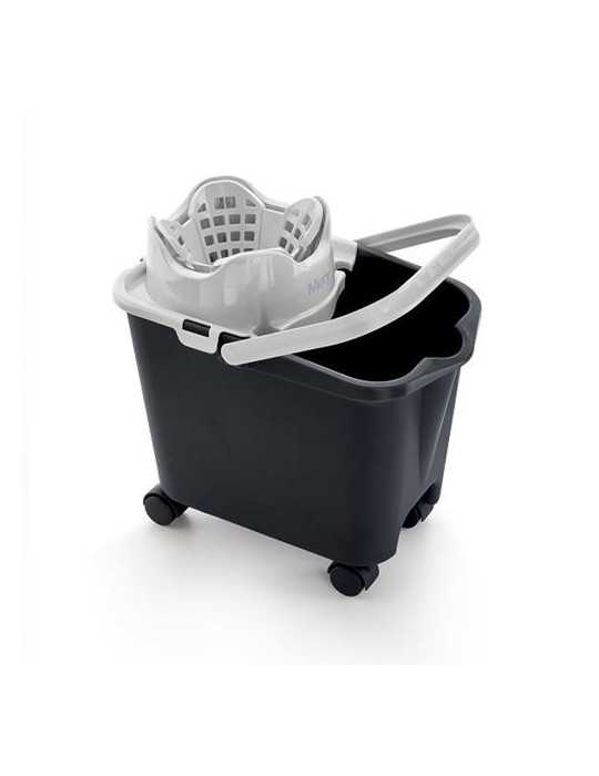 Cubo con Ruedas+Escurridor Autom. 14 L. Gris 33612 RAYEN