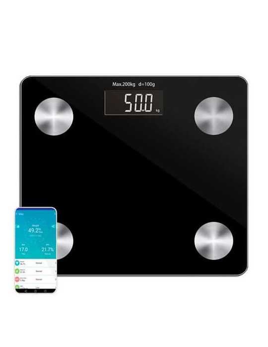 Báscula de Baño Digital con Bluetooth 200 Kg 34123 ALFA