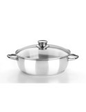 Cacerola Baja con Tapa de Cristal 26 CM Optima M456126 BRA