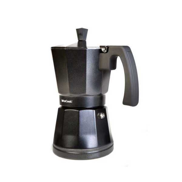 Cafetera Aluminio Induccion Negra 12 Tazas Luccia ALEX