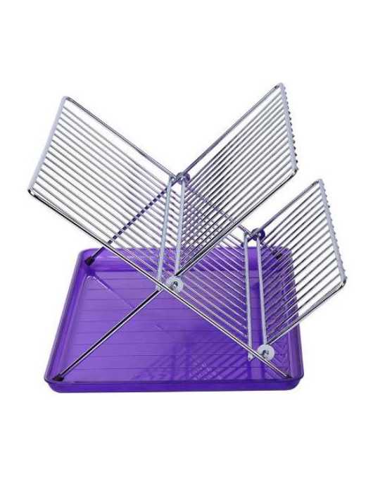 Escurreplatos Cromado Plegable Lila SAUVIC