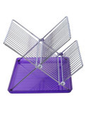 Escurreplatos Cromado Plegable Lila SAUVIC