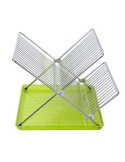 Escurreplatos Cromado Plegable Verde SAUVIC