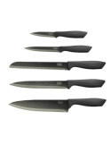 Set 5 Cuchillo Cocina Damask Black Titanium Lor255 TOT EL MON