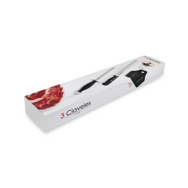 Set Cuchillo Jamon+Chaira 966 3 CLAVELES