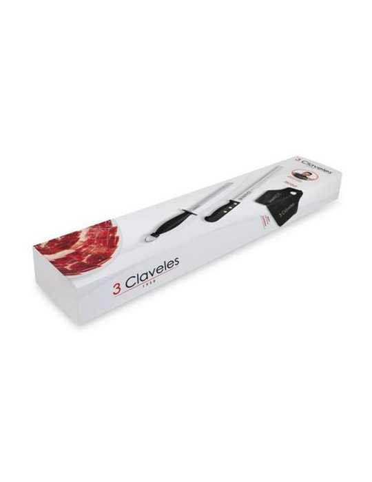 Set Cuchillo Jamon+Chaira 966 3 CLAVELES