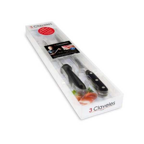 Cuchillo Jamonero + Chaira 01700 3 CLAVELES