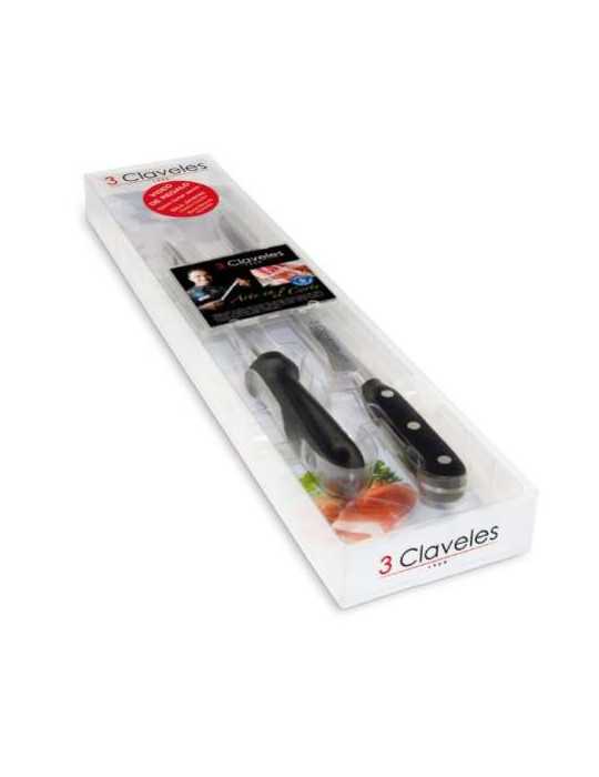 Cuchillo Jamonero + Chaira 01700 3 CLAVELES