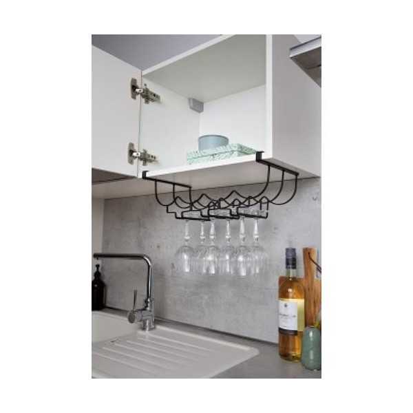 Colgador Botellas y Copas Klea Negro 53259 WENKO