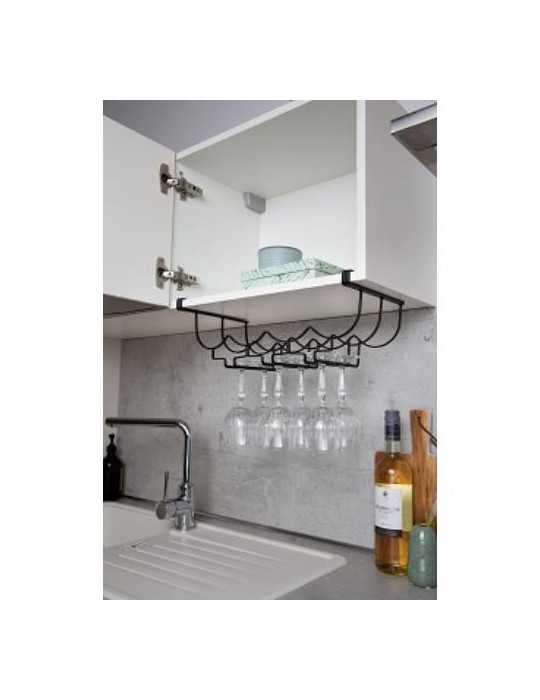 Colgador Botellas y Copas Klea Negro 53259 WENKO