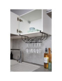 Colgador Botellas y Copas Klea Negro 53259 WENKO