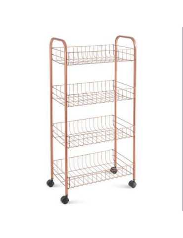 Carro Multiuso 4 Estantes Ascona Copper METALTEX