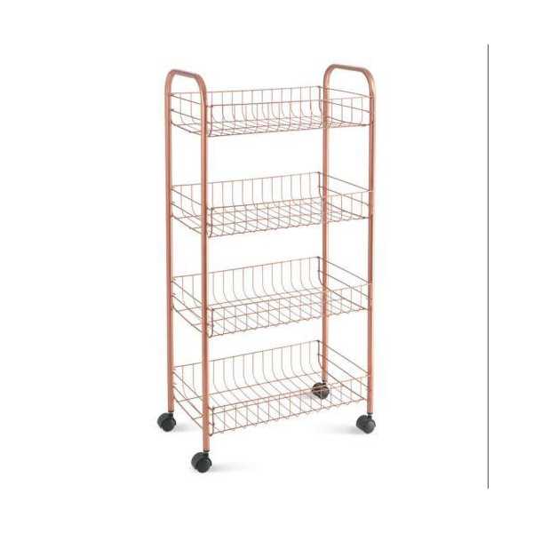 Carro Multiuso 4 Estantes Ascona Copper METALTEX
