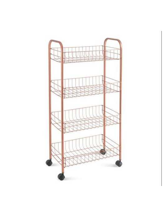 Carro Multiuso 4 Estantes Ascona Copper METALTEX