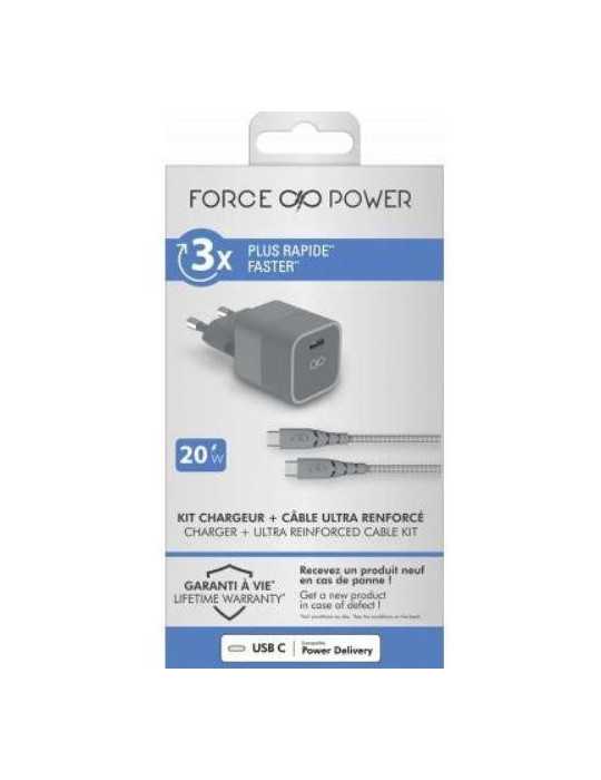 Cargador 20w 1 Port C Pd + Cbl Usb-con Usb-C 1.2m. METRONIC