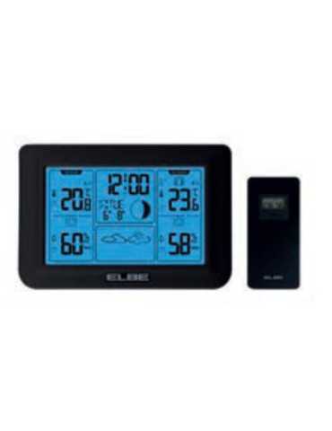 Estacion Meteorologica Negra Retroilum +Sensor Ext ELBE