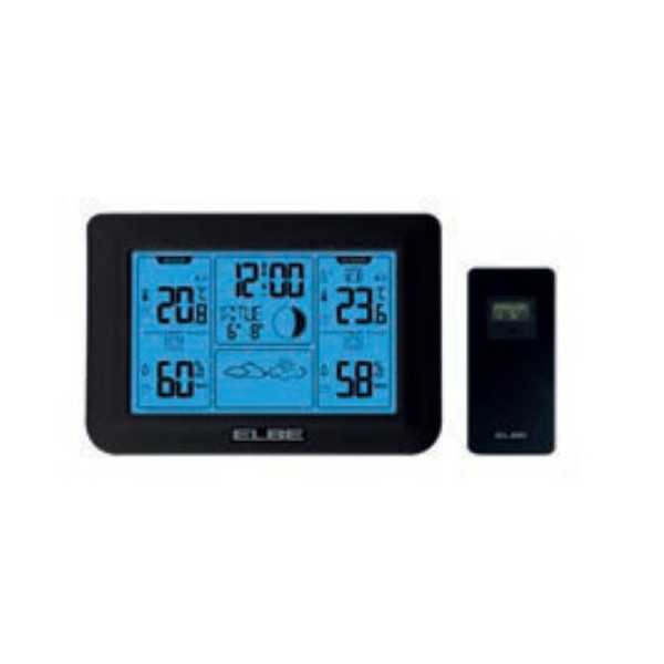 Estacion Meteorologica Negra Retroilum +Sensor Ext ELBE